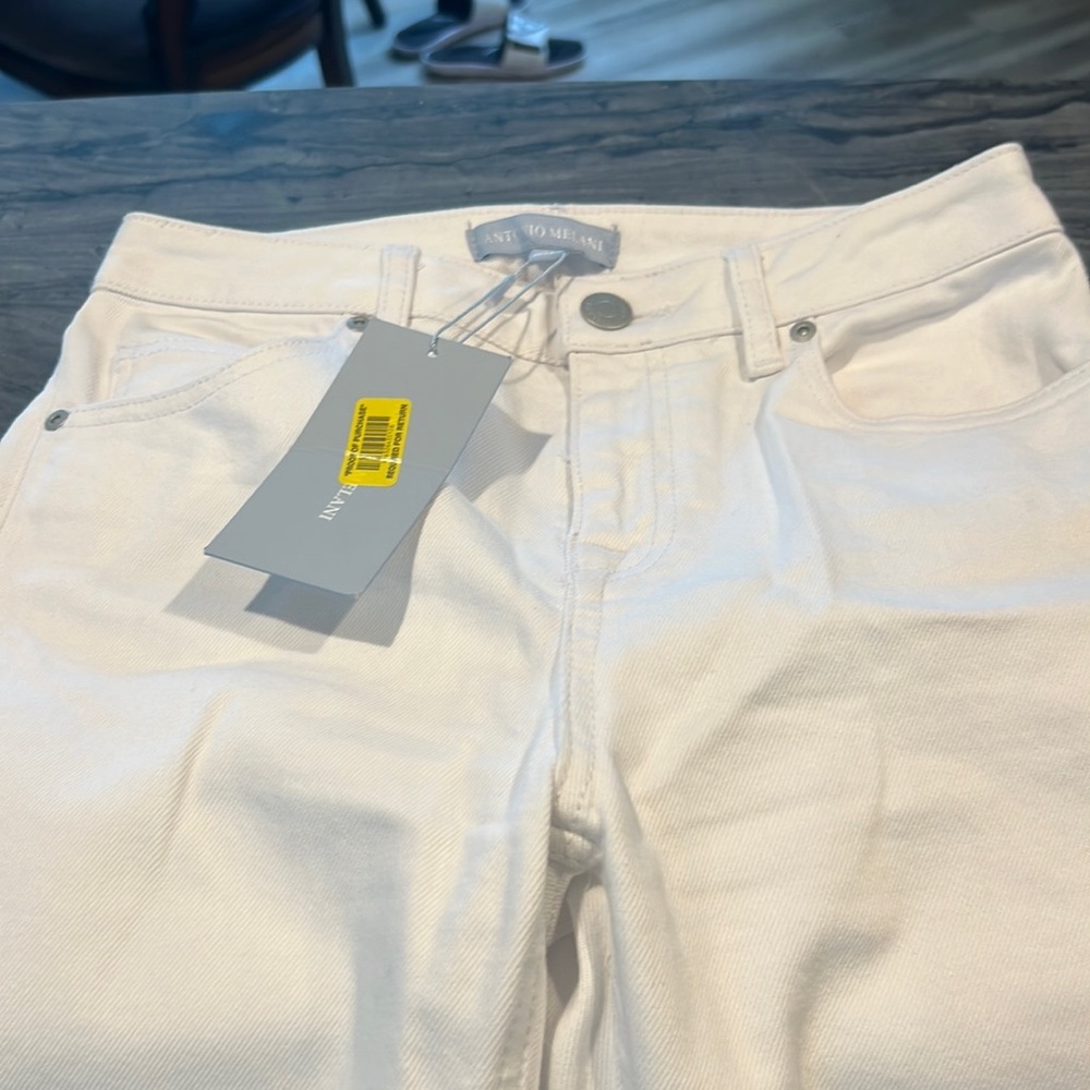 Antonio Melani white jeans, wide leg